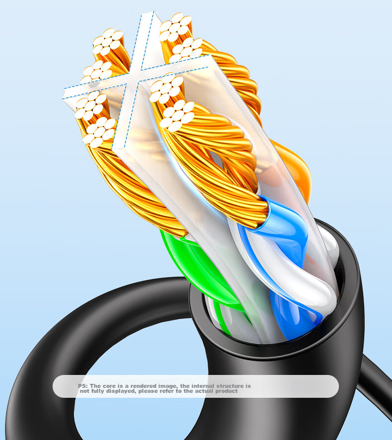 UGREEN Cat6 Ethernet Cable, Gigabit High-Speed Network Broadband Cable, Category 6 Home Computer Laptop Router Monitoring Cable, CAT6 Eight-Core Patch Cord, Black, 30 Meters, 20168 16