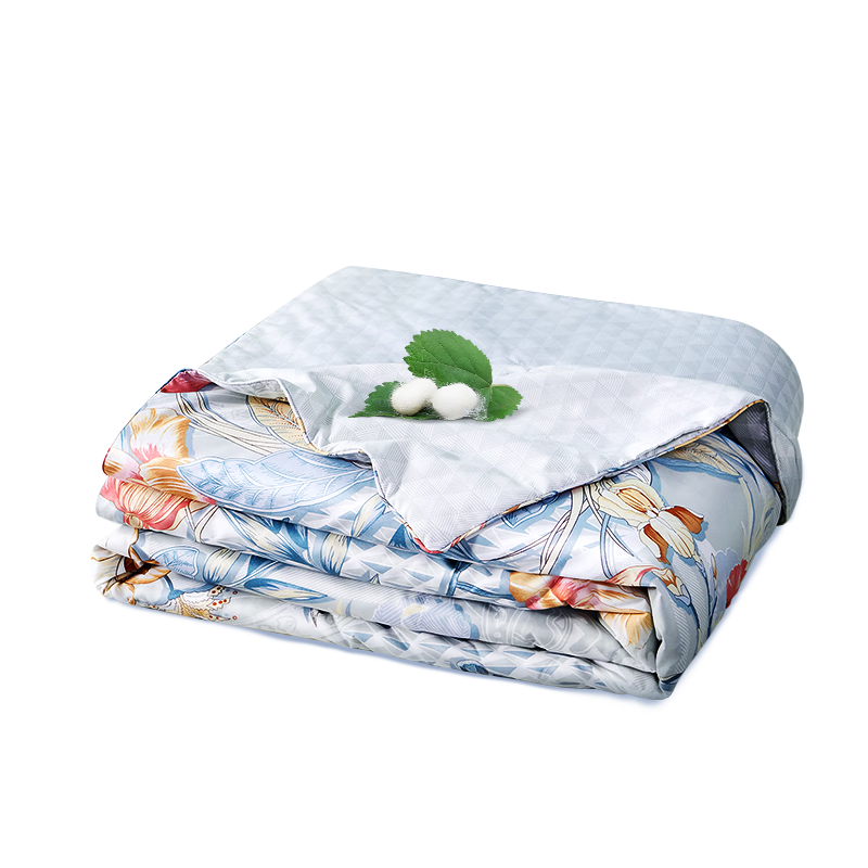 FUANNA Silk Quilt, 100% Silk Summer Cool Quilt, Double-Size Air Conditioning Quilt, Antibacterial Summer Quilt, Thin Summer Blanket, 3 Jin (1.5 Kg), 230x229cm