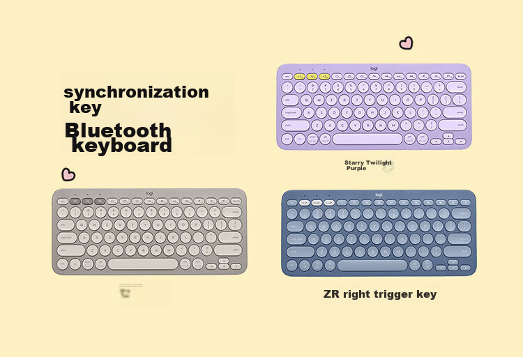 Logitech K390 Enterprise Wireless Bluetooth Keyboard Upgraded K380 Mac Laptop Tablet iPad Computer Silent Keyboard Multi-Device Ultra-Thin Home Use 79 Keys Blue 2