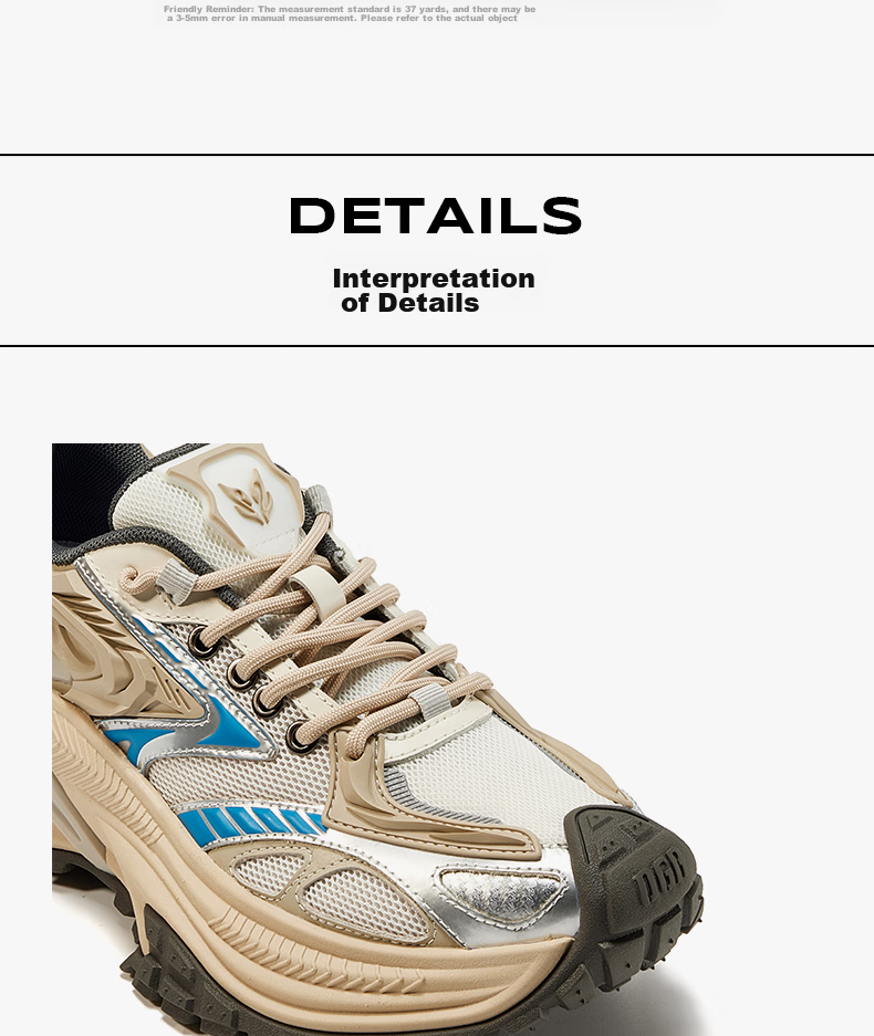 OGR Rattler Series Jogging Dad Shoes, Breathable for Men And Women, Suitable for Summer And All Seasons, Casual Sports Height-Increasing Shoes 8