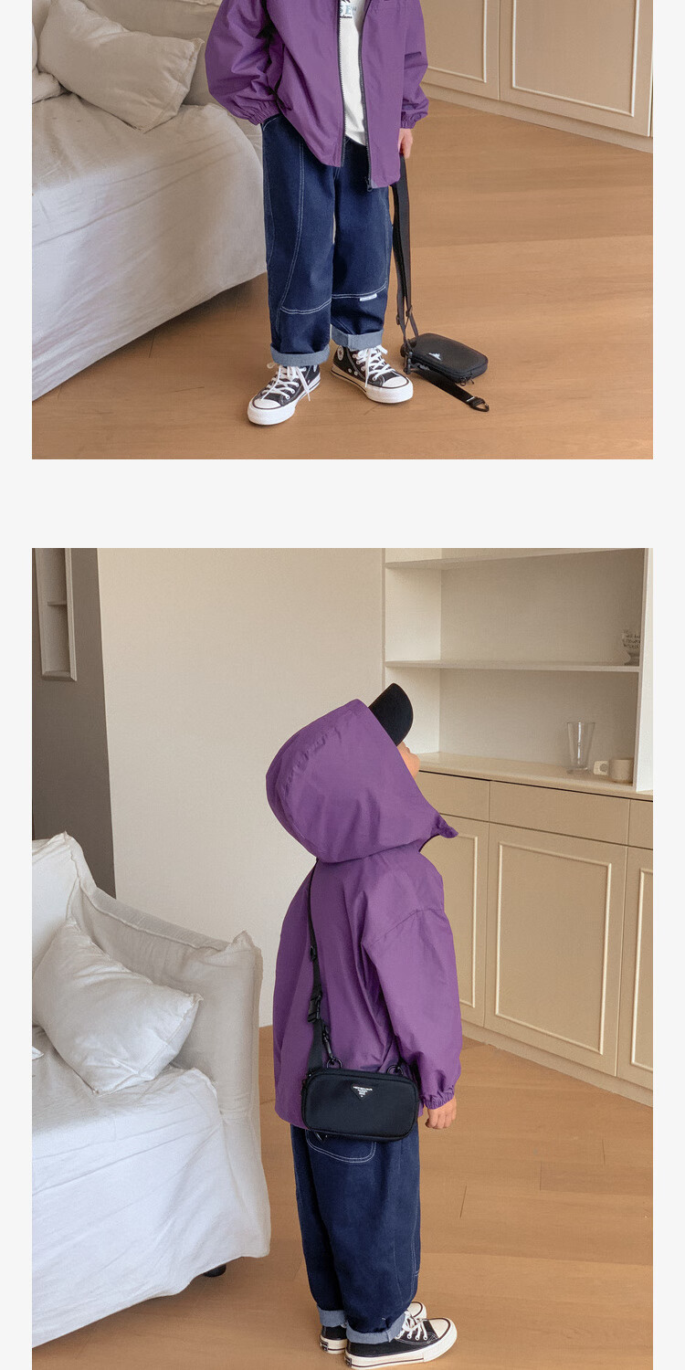 LUSON Chen Dazhu Boys Outdoor Hooded Workwear Jacket 2025 Spring Autumn New Children's Water-Repellent Mountaineering Coat 5