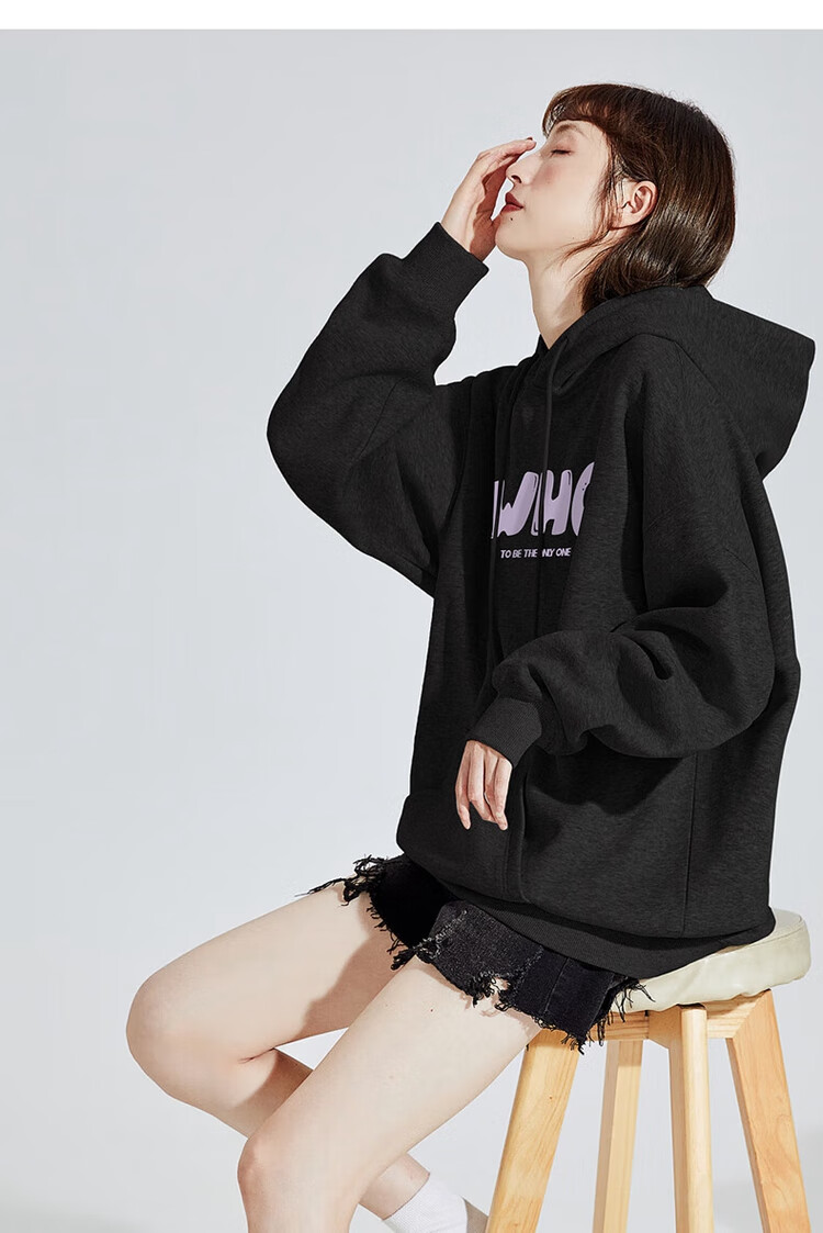 TonLion Autumn And Winter Women's Knitted Hoodie with Front Text, Versatile, Youthful, Fashionable Korean-Style Trendy Hooded Sweatshirt for Wome 12