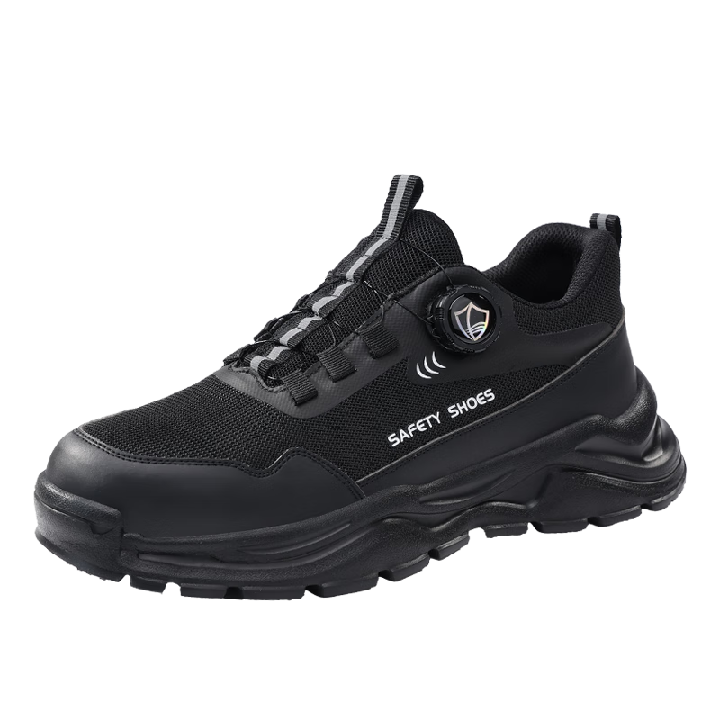 BlueOwl Shield Men's Summer Breathable Anti-Smash Steel Toe Anti-Puncture Safety Lightweight Odor-Resistant Worksite Shoes DL275 Size 41