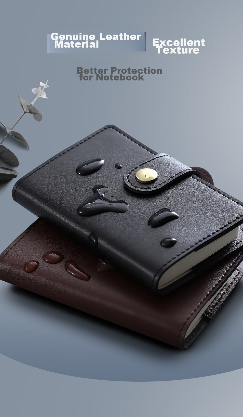 Jiaranheng A7 Genuine Leather Pocket Notebook, Portable, Carry-On, Mini Journal, Small Notebook, Planner, Diary, Customizable 4