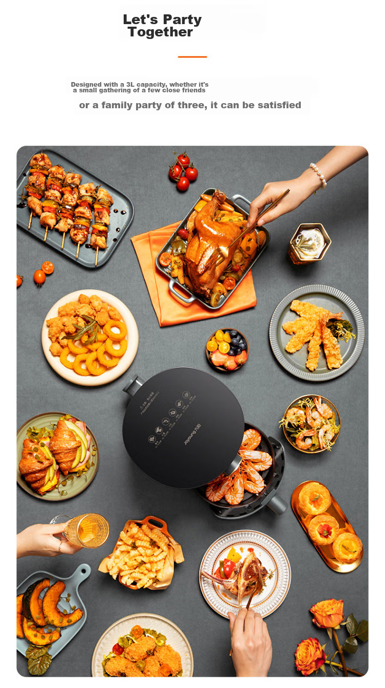 Joyoung Air Fryer for Home Use, Multifunctional, 3L Large Capacity, Timer Function, Non-Stick Fries Maker, KL30-VF165 9