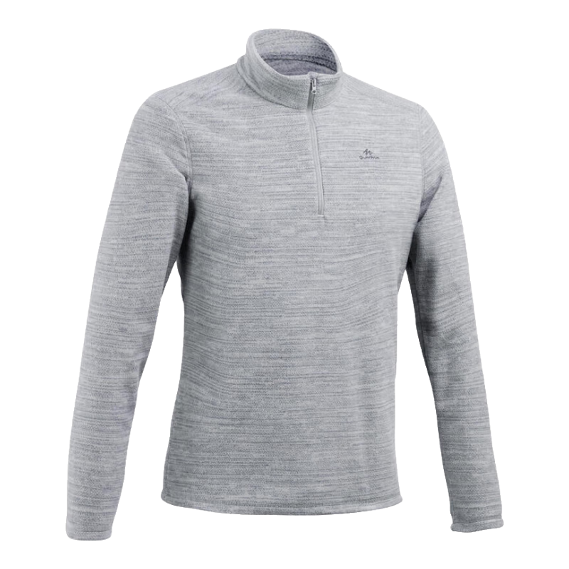 DECATHLON Warm Fleece Jacket, Outdoor Fleece Jacket for Men, Loose-Fitting Pullover Fleece Inner Layer for Sports Outerwear - 4094327