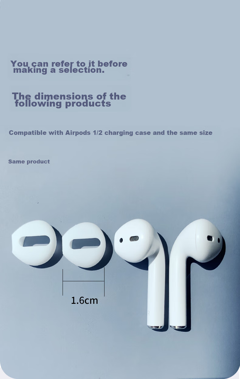 Masentek ES11 Earphone Eartip Protective Cover, Compatible with AirPods 1/2 First And Second Generation Bluetooth Headphones, Apple Pro34 Third And Fourth Generation Semi-In Earphones, Non-Slip Silicone Accessory 3