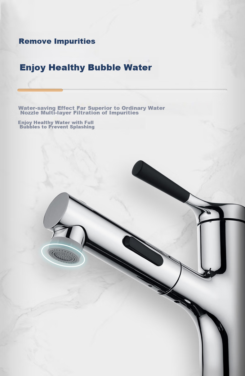 ARROW Gun-Gray Basin Faucet, Hot And Cold Washbasin Faucet, Bathroom Pull-Out Faucet AE4175MGG 10