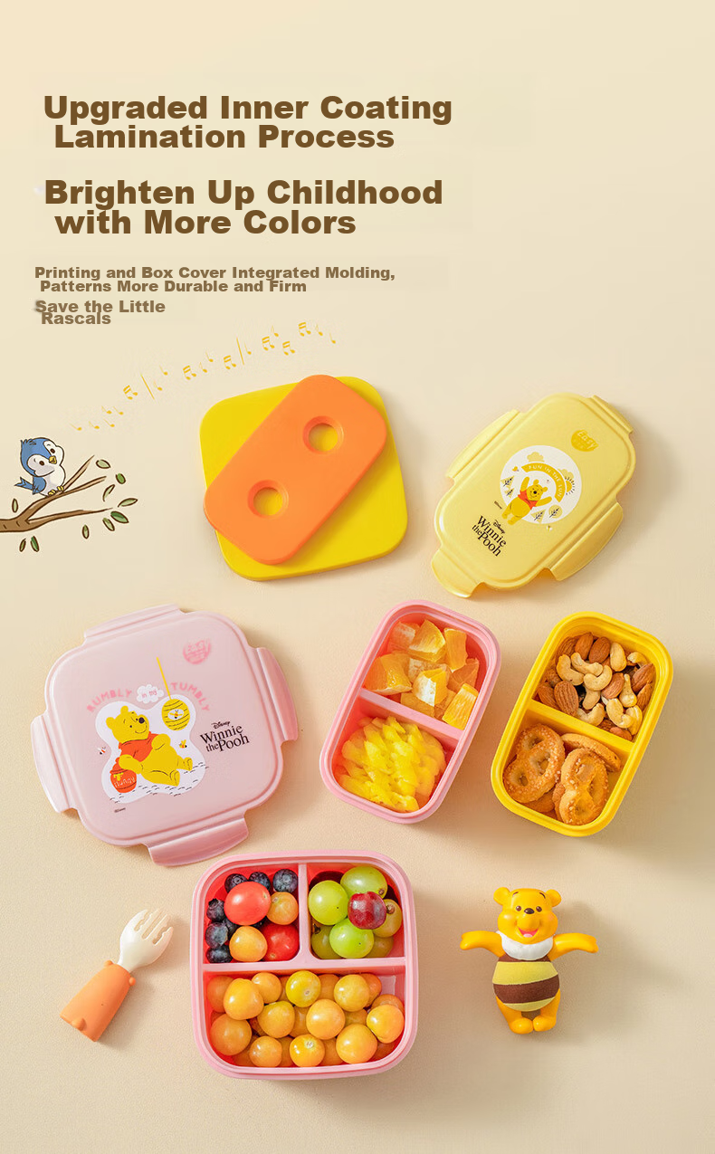 Easy Your Home Elementary School Fruit Cooler Box Autumn Picnic Box with 3 Compartments Lunch Box Children's School Supplies Essential for Back-To And Kindergarte 11
