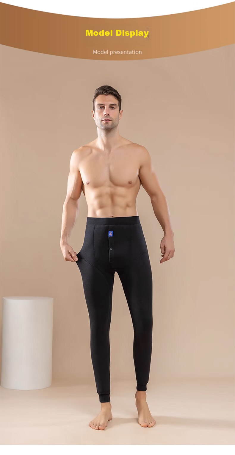 LangSha Thermal Underwear for Men [2026 Fall New Arrival], Fleece-Lined Thick Graphene Knee Protection Base Layer Pants, Extra Thick Cotton Pants for Northeast China 21