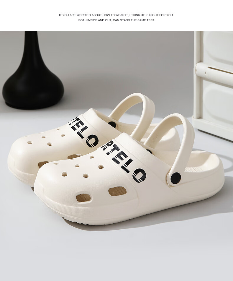 CARTELO Perforated Sandals for Men, Summer Beach Slippers, Casual Garden Shoes, Style 1488, Black, Size 44-45 6