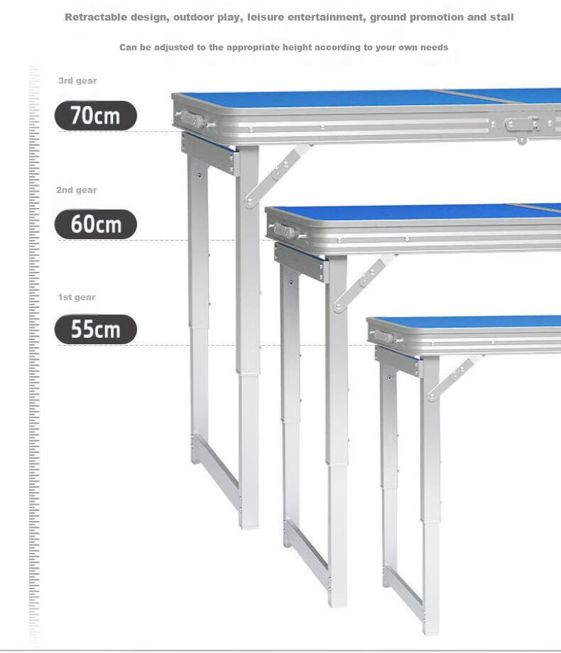 Shunyou Outdoor Folding Table And Chairs Set for Barbecue, Picnic, Street Vending, Training, Aluminum Alloy Exhibition Folding Table SY-0103 7