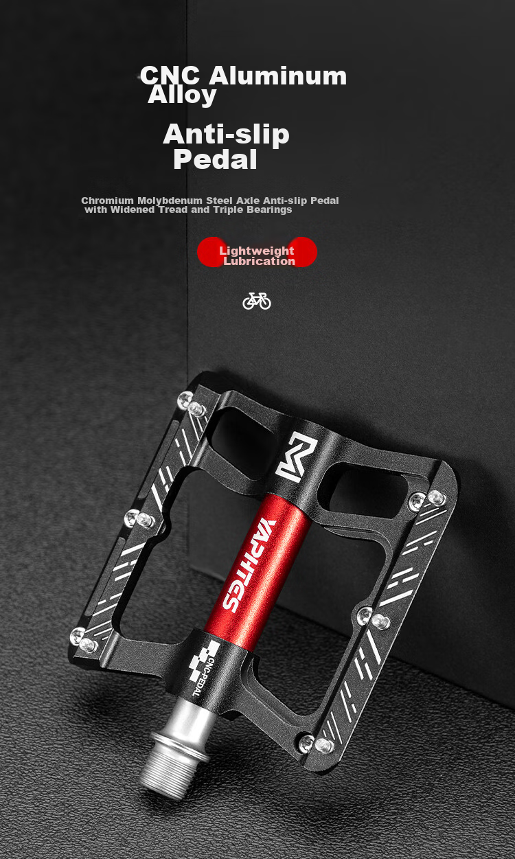 Bicycle Pedals, 3-Bearing, CNC Aluminum Alloy Pedals, Road Bike And Mountain Bike Pedals, Hollow Large Palm Surface, Non-Slip Foot Pedals, Cycling Equipment Accessories 1