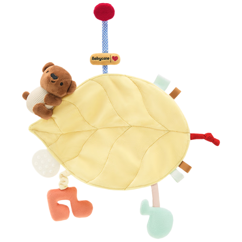 Babycare Sweet Dream Comforting Teether, Newborn Baby Comforting Toy, Plush Doll, Hand Toy, Chewable - Leaf Bear