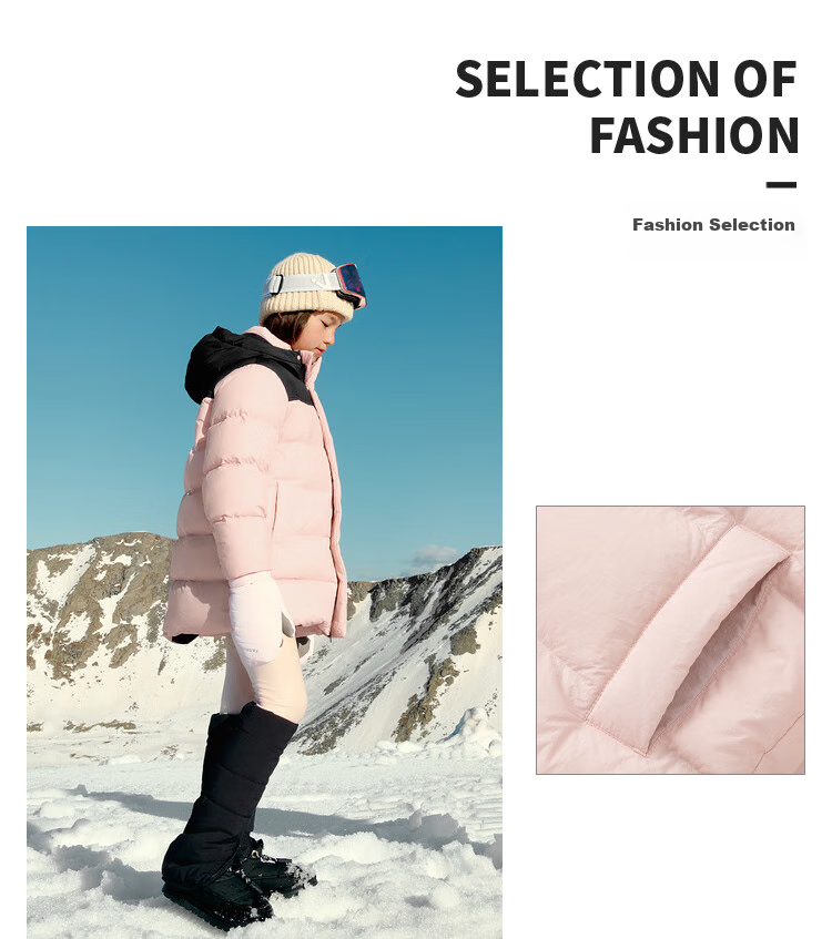 BALABALA Children's Long down Jacket for Winter Sports, Warm Outdoor Patchwork Color-Block Coat [bp] 208424107208 14