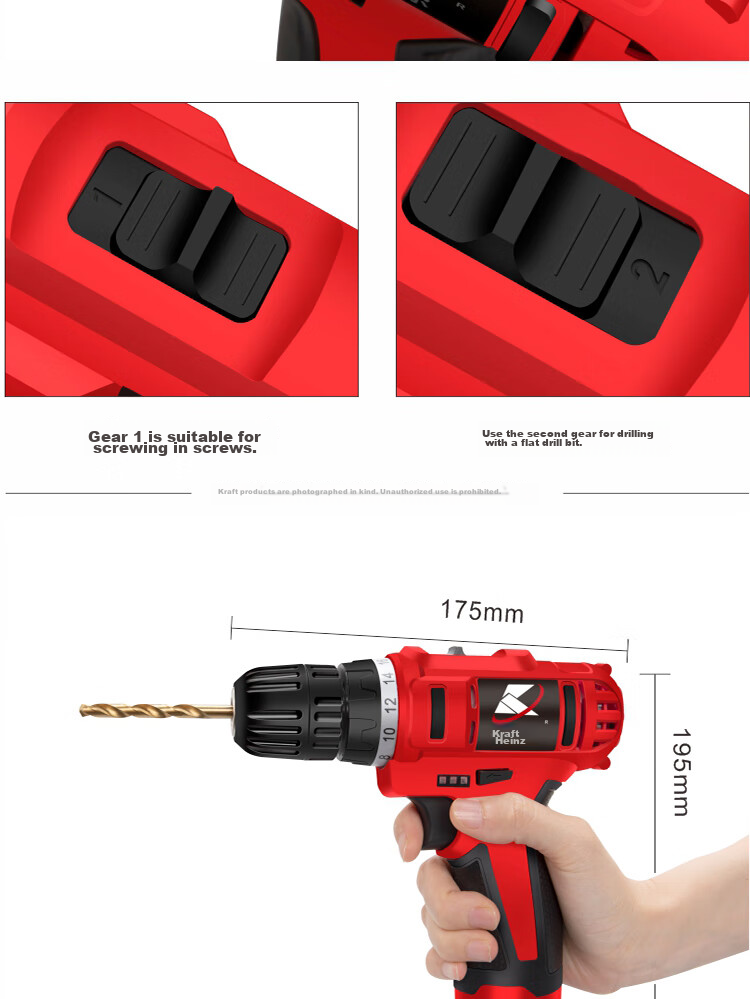 Kafuweier 109-Piece Household Electric Drill Tool Box Set with Rechargeable Electric Screwdriver for Electrical Maintenance P2982A 12