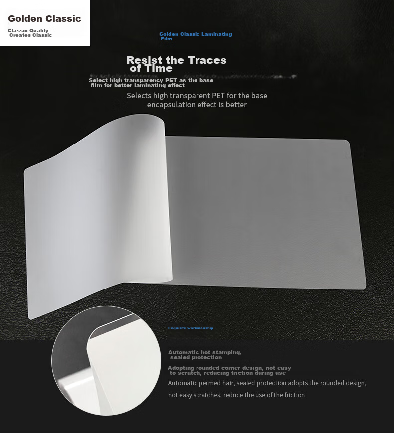 GOLDEN Laminating Pouches A3 Photo Menu File Card Holder Laminator Film Thermal Lamination Paper for Documents, 100 Sheets/pack, 10C 430*307 3