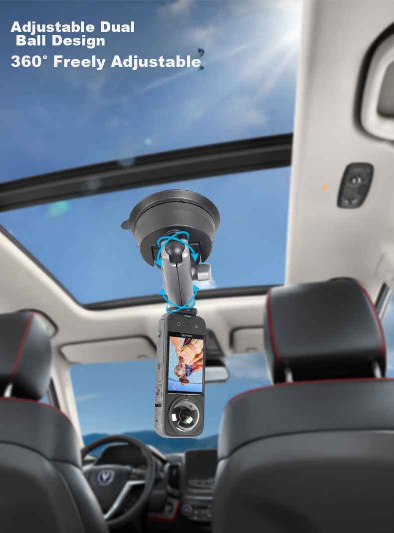 Qiye Car Suction Cup Mount Compatible with Insta360 X4 Panoramic Action Camera, Instax5 Accessories, X3 Car Roof Window, X5 Ceiling Fixed Windshield Mount for Sedans 2
