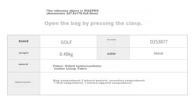 GOLF Chest Bag, Men's Shoulder Crossbody Bag, Phone And IPad Bag, Business Casual USB Interface Travel Sports Mini Backpack 16