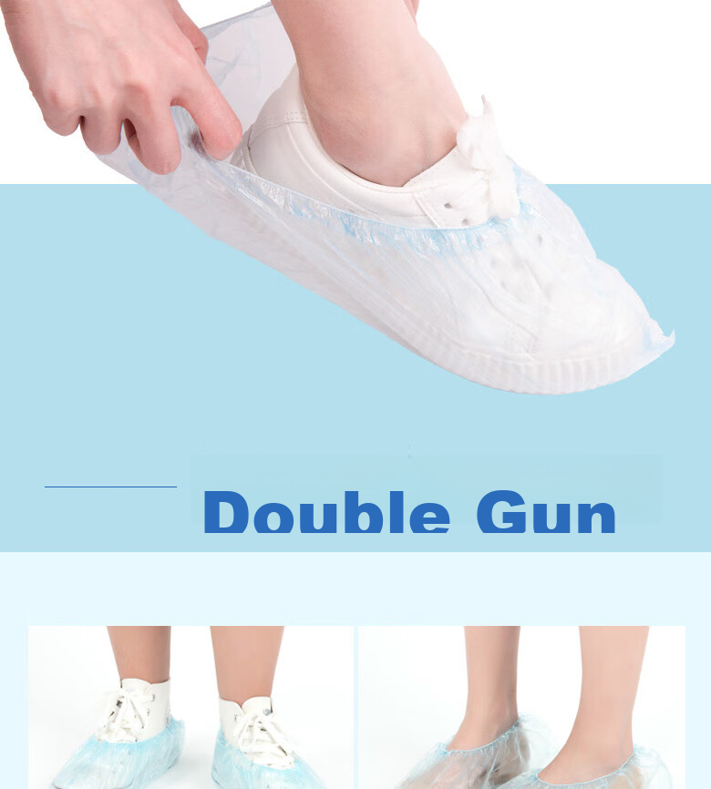 MIAOJIE PE Disposable Shoe Covers, 80 Pieces, Dust-Proof, Wear-Resistant, Thick And Durable (Sky Blue) 6