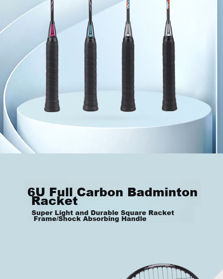 Yodiman Ultra-Light 5U Badminton Racket Single Pack 850 (Pre-Strung, 26 Lbs, 2 Shuttlecocks Included) 3