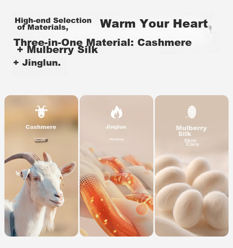 Nanjiren Wool Blend Silk Thermal Underwear for Women, Fleece-Lined Autumn Top And Pants Base Layer Set L 5