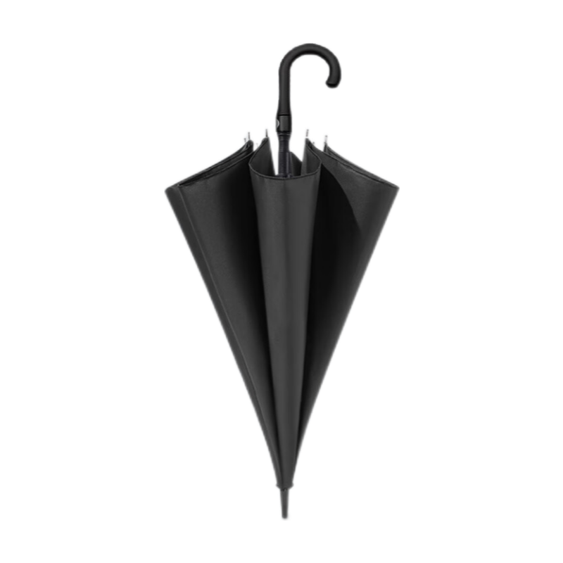 Meebordi Large Reinforced Thickened Sturdy Windproof Heavy Rain Long Handle 8-Rib Semi-Automatic Curved Handle Custom Umbrella