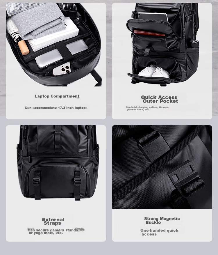 JD Original Black Knight 2026 New Outdoor Men's Backpack, Large Capacity 80L Hiking Sports Bag for Business Trips And Travel 5