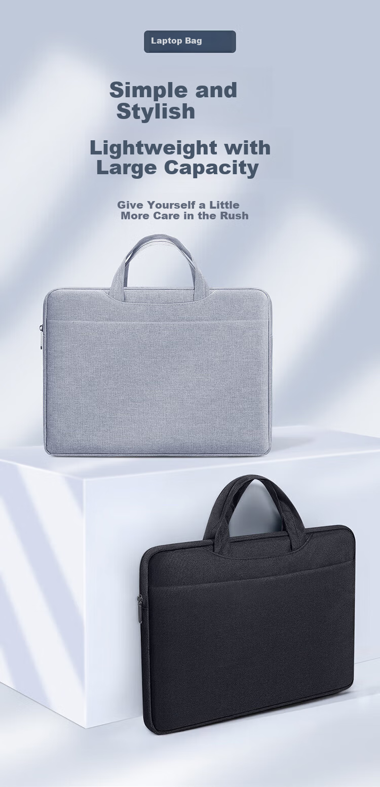 JPLAYER Laptop Bag Handbag Inner Pocket Suitable for Apple Xiaomi Lenovo Huawei 15.6-Inch MacBook Air Large Capacity Slim Business Briefcase Black 1