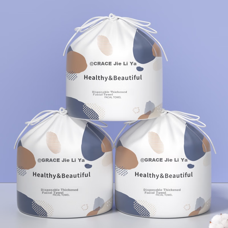 Grace Disposable Face Towels, Thick Pearl Texture Soft Towels, Beauty Cleansing Wipes, Face Cleaning Roll Towels, 3 Rolls