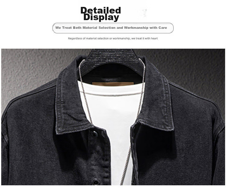 Zengzhi [Spring And Autumn New Style] 2026 Men's Denim Jacket, Men's Outerwear, Workwear Jacket, Cardigan, Denim Coat 8