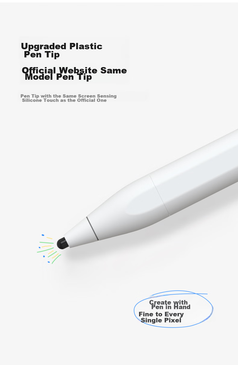 BIAZE Compatible with Apple Pencil for IPad, Suitable for IPad 10/Air6/Mini7/Pro11/12.9, Anti-Mistouch Capacitive Stylus for IPad, PB506 5