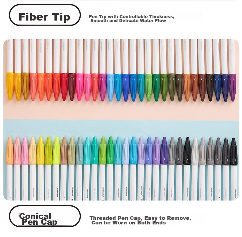 Monami New P3000 Fiber Pen, Water-Based Pen, Colorful Gel Pen, Watercolor Pen, Outlining Pen, Journal Pen, 6-Color Set - Garden Series 04009Z06-G Watercolor Pe 15