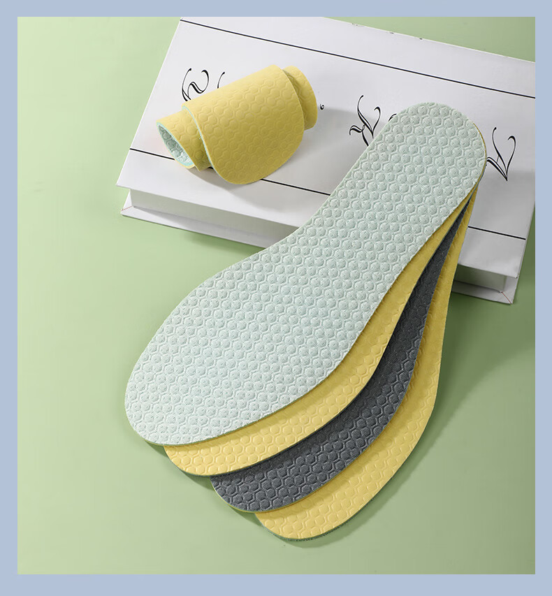 FOOTOPPO Latex Insoles for Men, Ultra-Thin Sports Leather Shoe Insoles, Thin Casual Shoes Non-Slip Lightweight Soft Insoles for Men And Wome 14