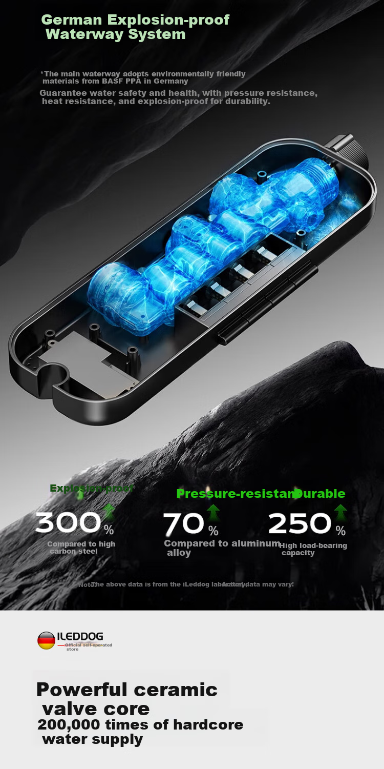 ILeddog [Germany] Shower Head Set, Home Full Piano Key Design, Bathroom High-Pressure Shower Head 8006 11