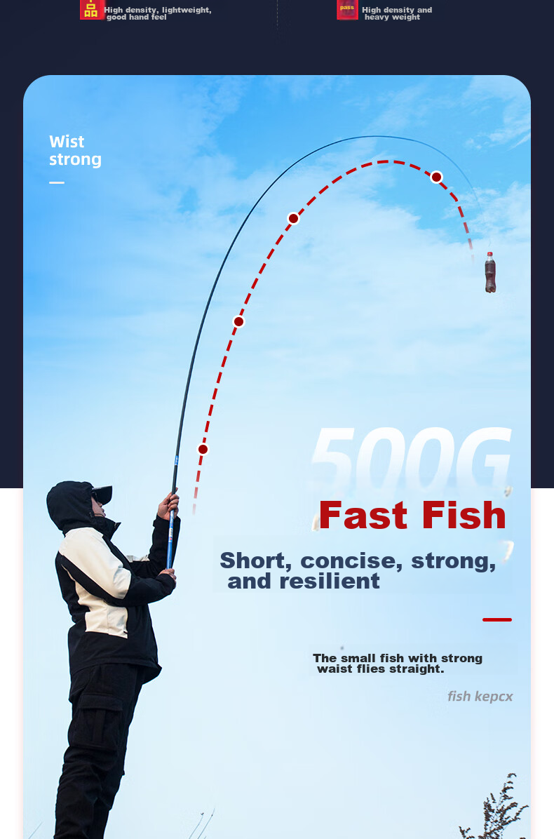 GW Jian Shou Yun Xi Liu Fishing Rod, 7.2 Meters, Collapsible to 67 Cm, Short Section Handle, Ultra-Light And Ultra-Hard, 28 Sections, Carp Fishing Rod 10