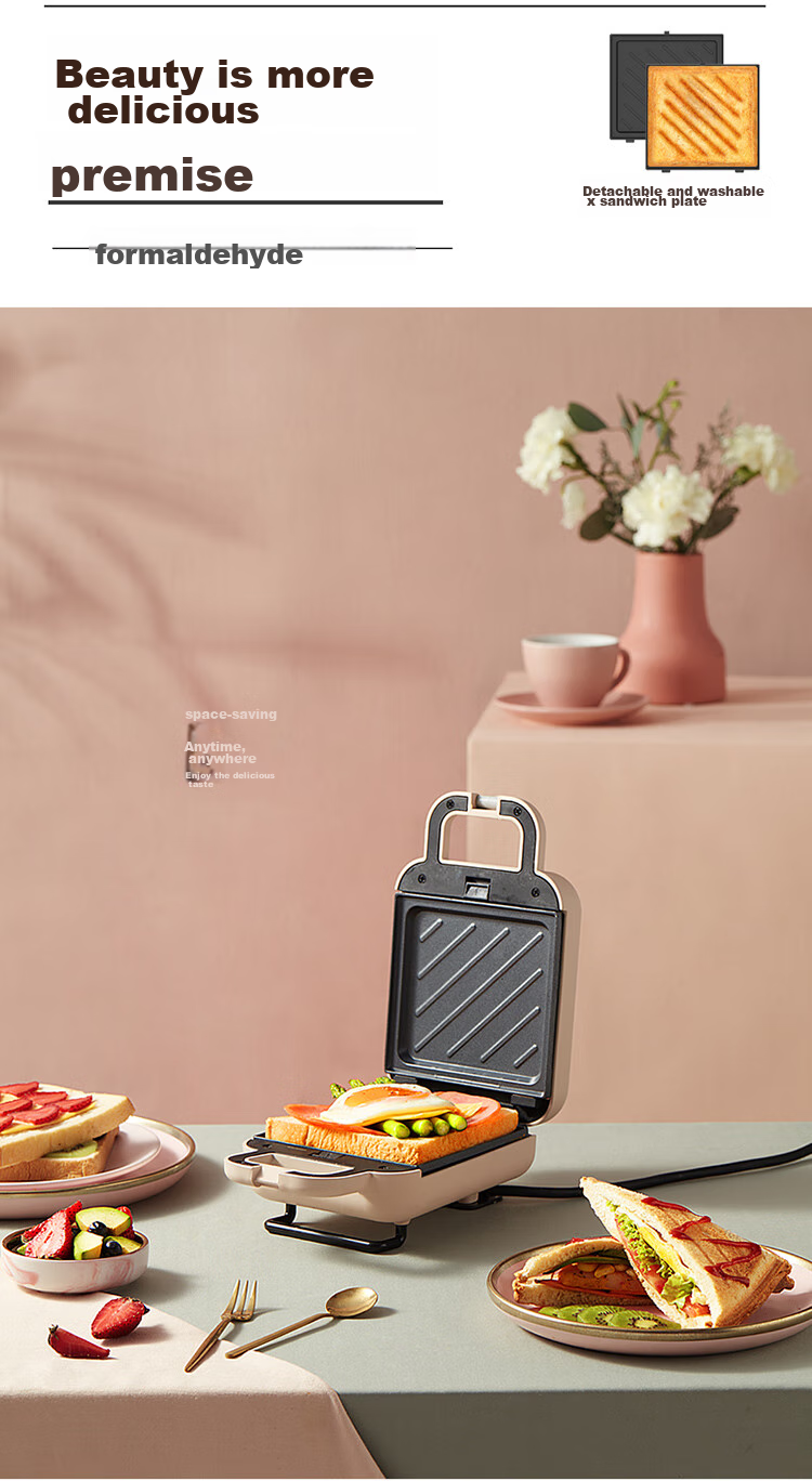 Liven Sandwich Maker, Breakfast Waffle Maker, Multifunctional Electric Griddle, Home Use, Automatic Edge Sealing, Removable Upper And Lower Plates, Three Sets of Plates, C-2 (Upgraded Version) 9