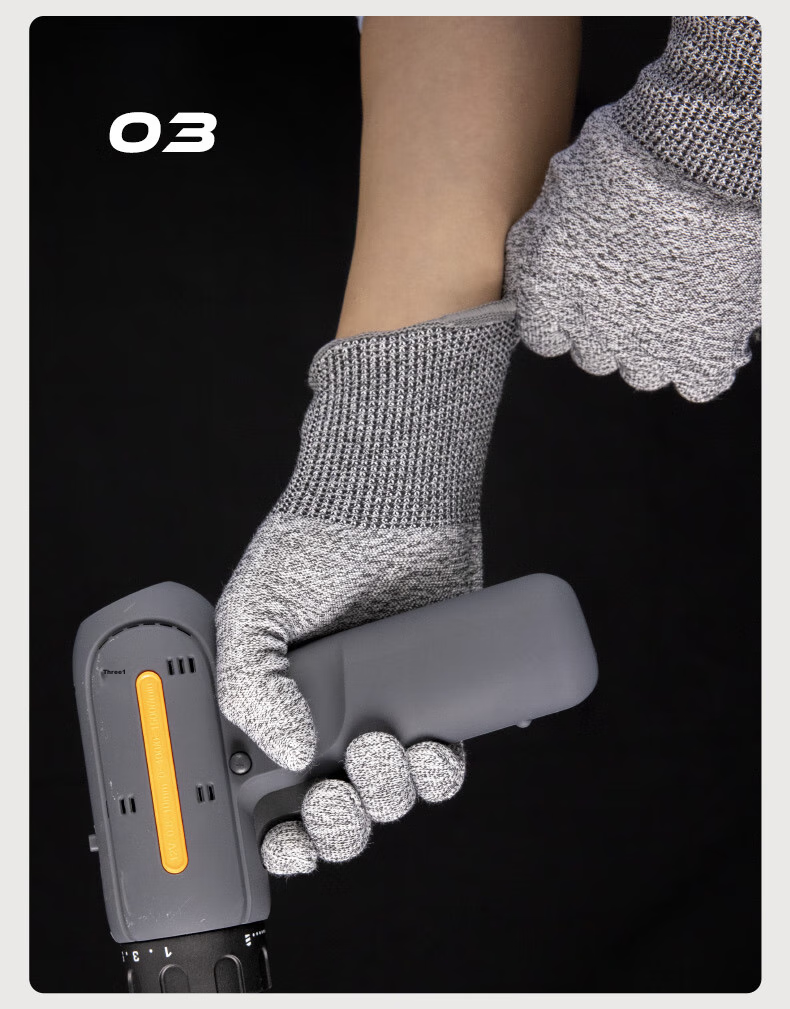 NXG Level 5 Cut-Resistant Gloves, PU Leather Kitchen Anti-Knife Cut Resistant, Non-Slip Wear-Resistant Breathable Tactical Anti-Cut, Men's Security Protective Gloves X02-L Size 9
