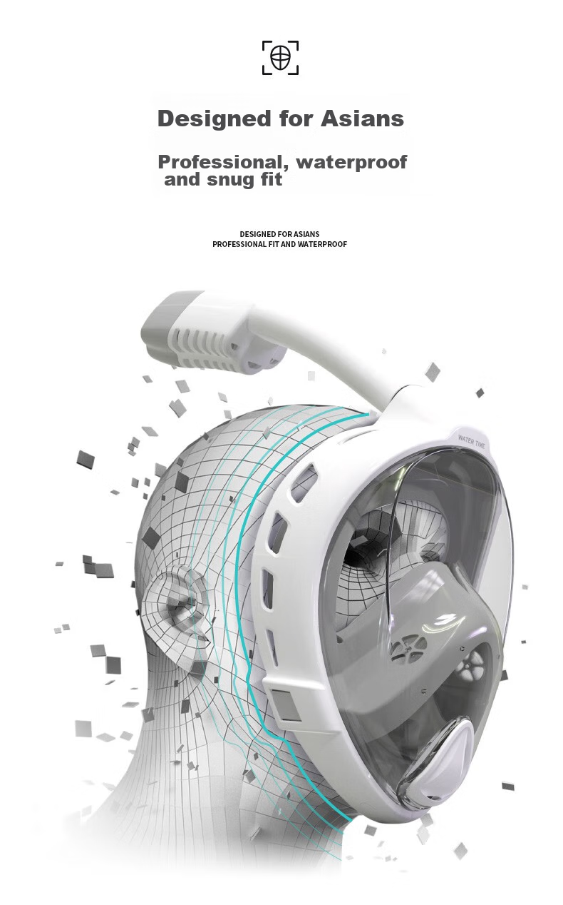 WATERTIME/Shuichuan Diving Mask, Full Dry Snorkel Tube, Swimming And Diving Equipment for Children And Adults 9