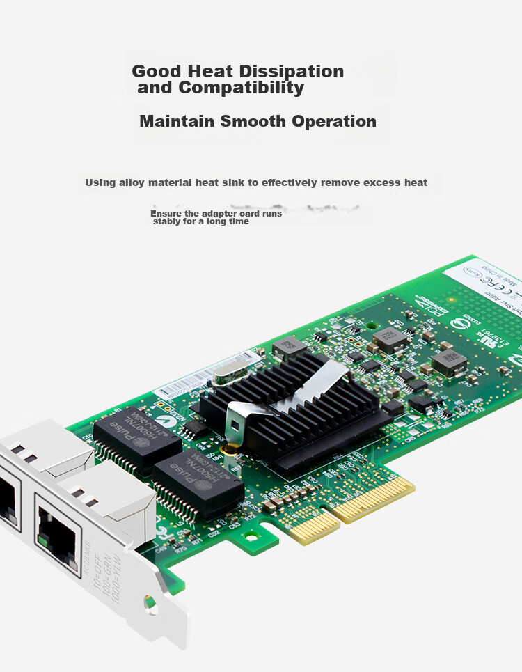 EB-LINK Intel 82576 Chip PCI-E X4 Gigabit Dual-Port Server Network Card with Two Ports, Soft Router ROS Aggregatio 5