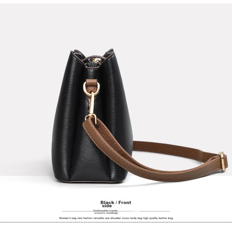 Viney Women's Handbag, Cowhide Crossbody Bucket Bag, Luxury Brand Shoulder Bag, Practical Birthday And Mother's Day Gift for Mom 18