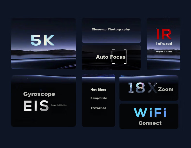 ORDRO AE20 5K Ultra HD DV Camera Dedicated Shooting Zoom Handheld Camcorder Anti-Shake Wide-Angle Wifi Connection Vlog Conference Short Video 8