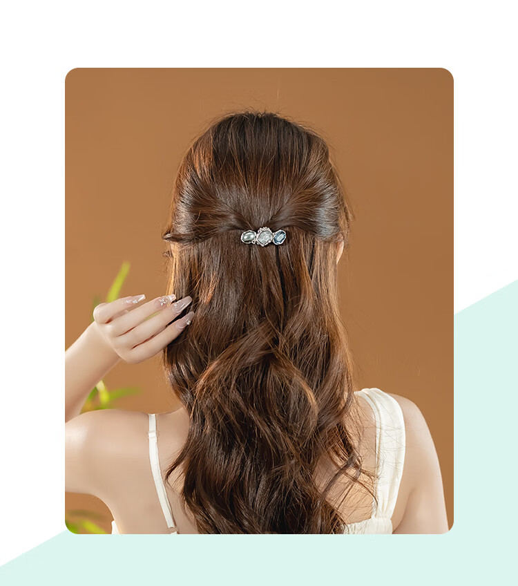 CHIMERA Back of Head Hair Clip Half-Up Straight Clip Ponytail Clip Bangs Hairpin Hair Accessories for Women Birthday Gift 1
