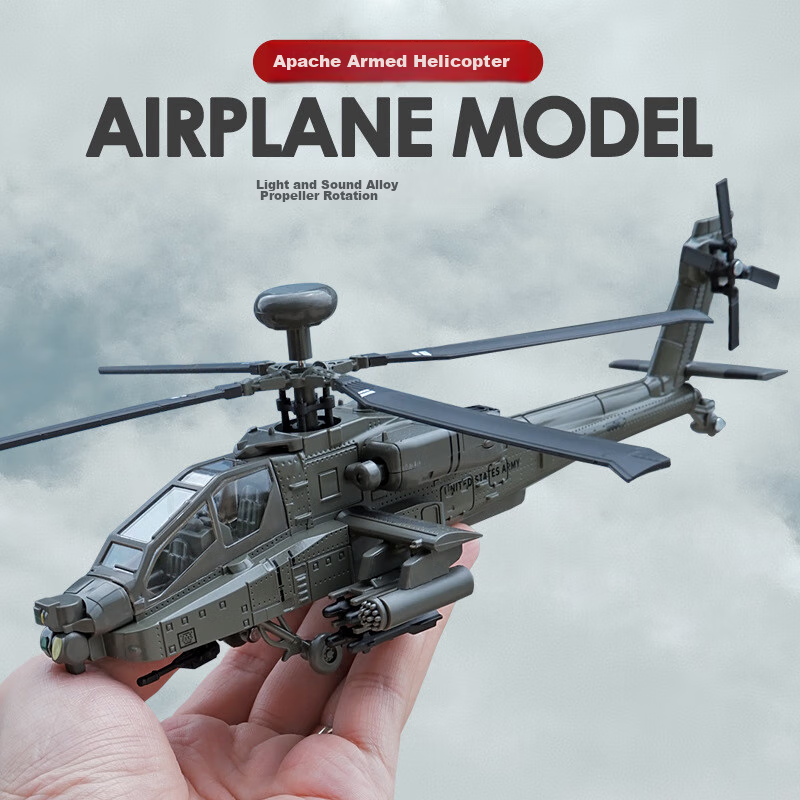 Huashimeng, Weaponized Helicopter Simulation Model, Fighter Jet Alloy Model, Military Combat Aircraft Model, Aviation Model Toy