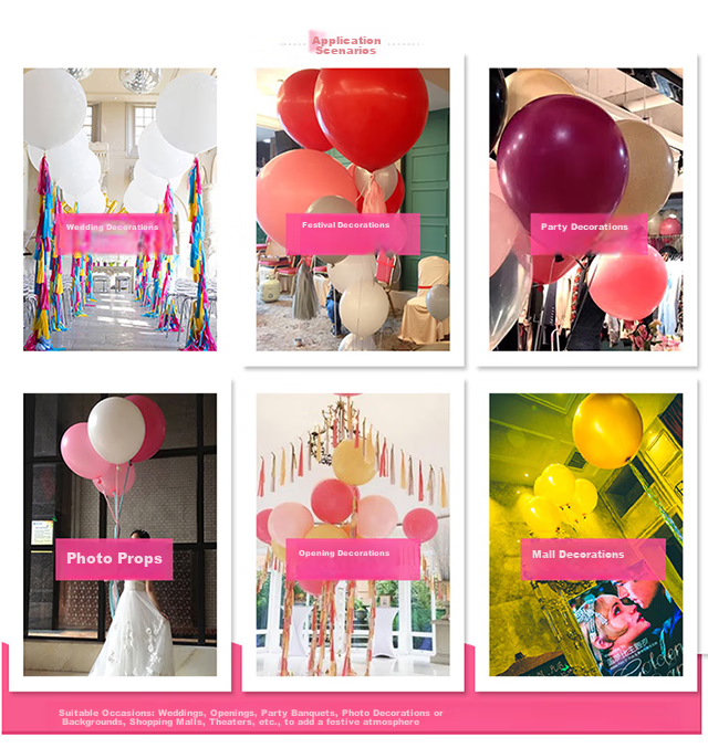 Jingtang 36-Inch Large Balloon, Colorful Thickened, for Baby's First Birthday Decoration, Outdoor Use, Xiaohongshu Photo Props, 5 Pieces 5