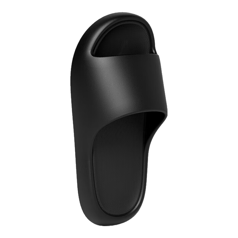 LURAD Thick-Soled Slippers for Men, Summer Bathroom Shower Home Use Couple Non-Slip Odor-Resistant Sandals for Women, Black Size 38-39