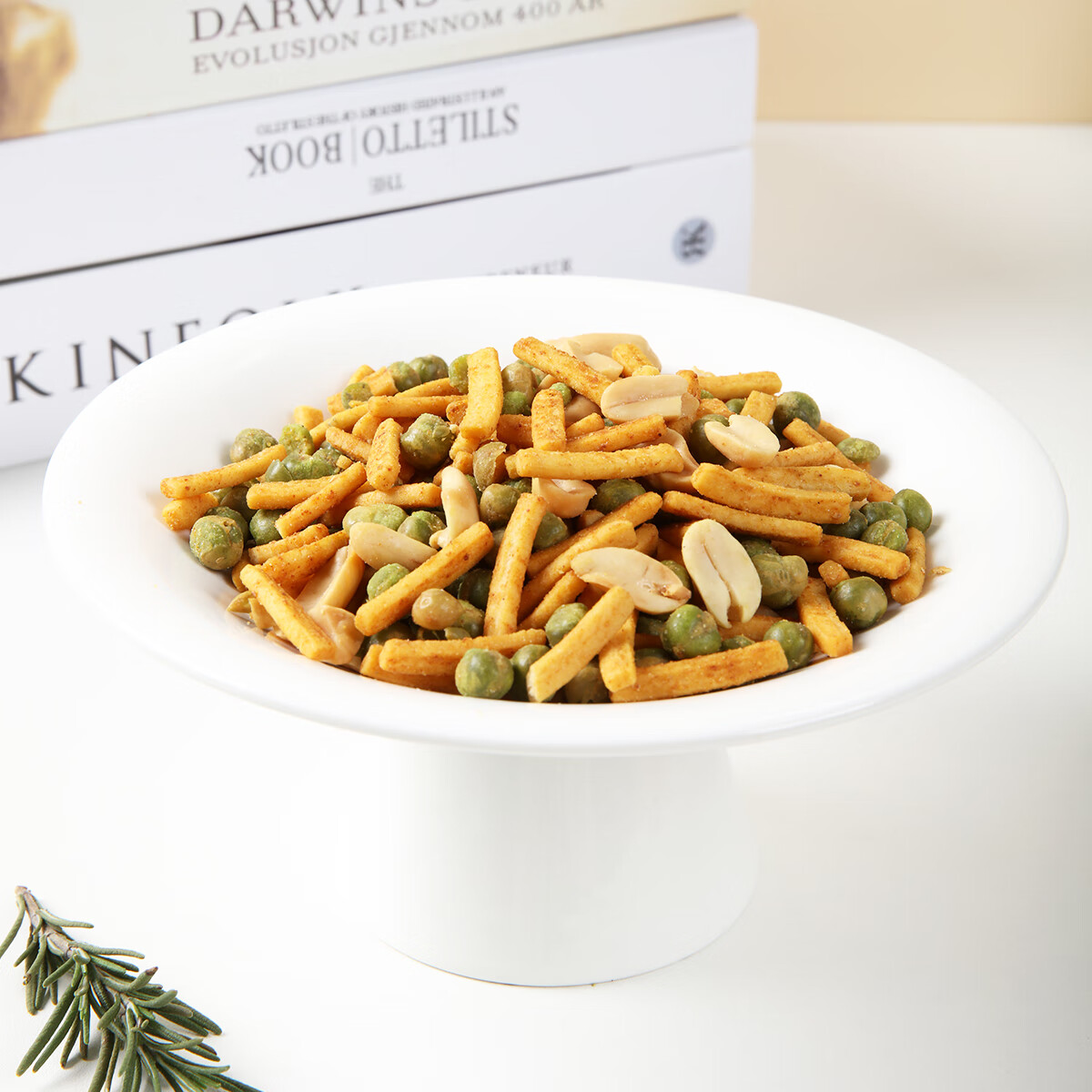 甘源牌鲜虾味虾条豆果285g休闲零食花生青豌豆儿童膨化食品追剧小零食