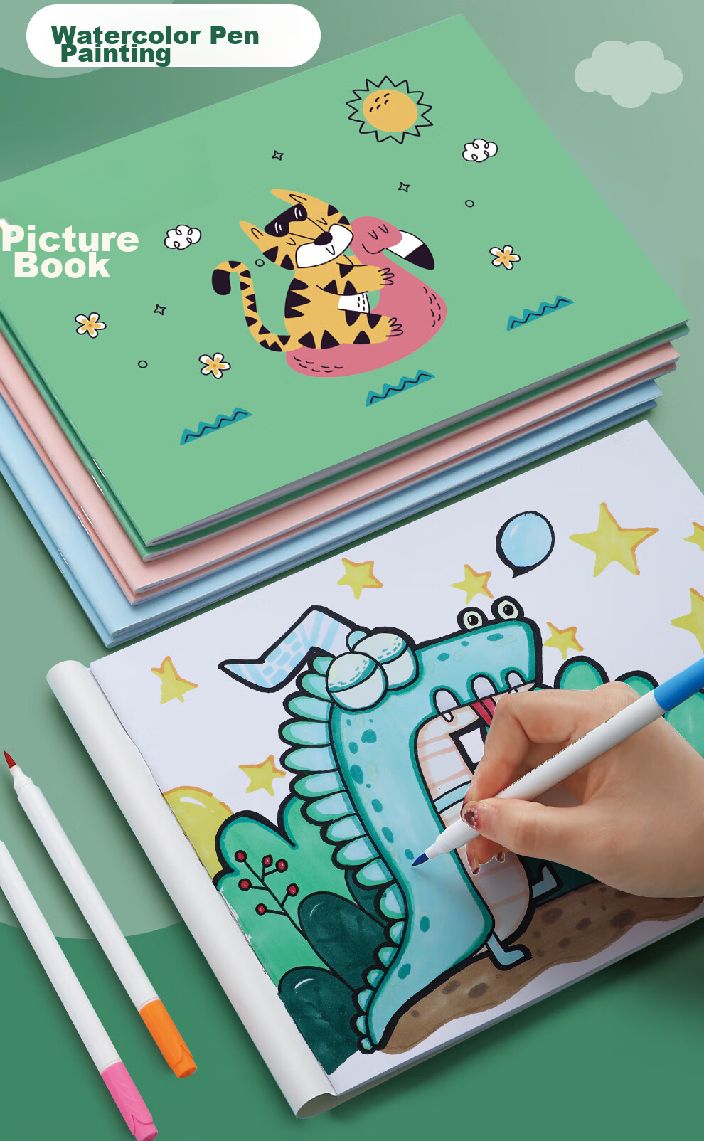 Faramon 8-Pack A4 Blank Drawing Books for Children, Elementary School Students' Sketchbooks, A4 Kindergarten Art Books, Drawing Paper, Doodle Books, Thick White Paper Sketchpads for Toddlers And Beginners 11