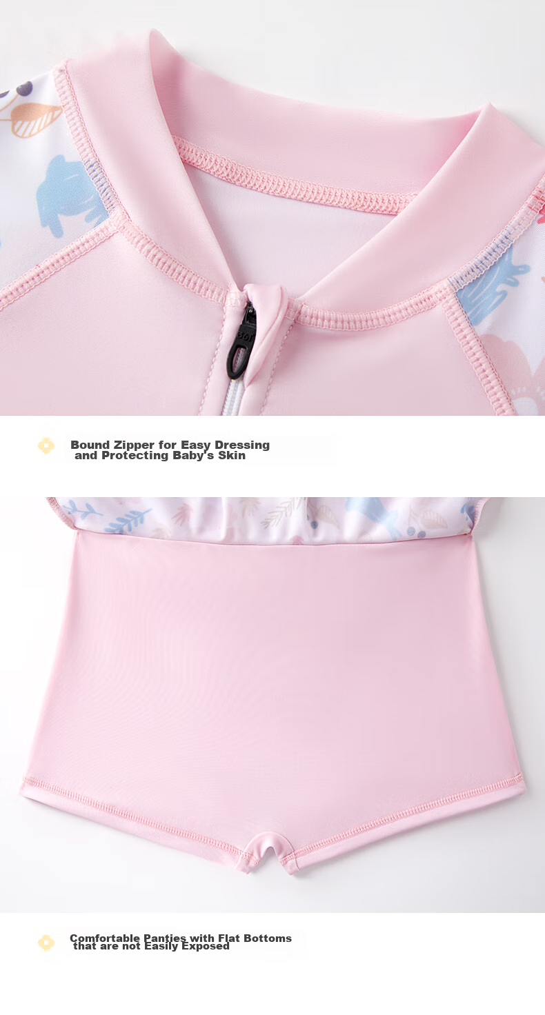 361° Children's Swimsuit, Girls' Summer Cute One-Piece Dress-Style Boyshort Swimwear, for Older Children, Swimming Equipment 11