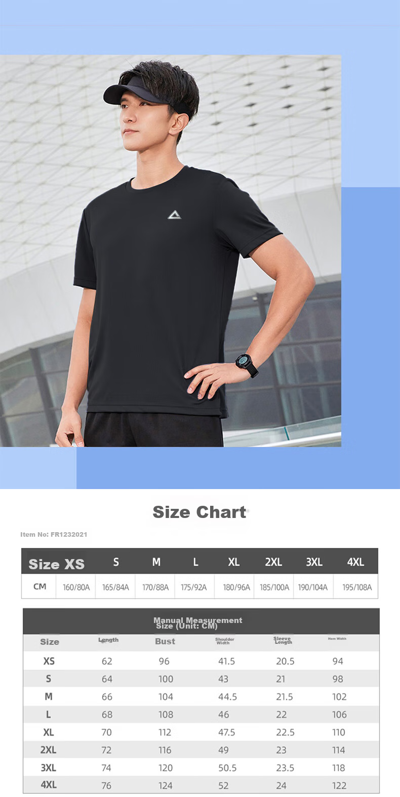 PEAK Short-Sleeve Men's Summer Quick-Dry T-Shirt, Breathable Running Top, Fitness Wear, Casual Sportswear, Sweat-Wicking Morning Jogging, Black 9